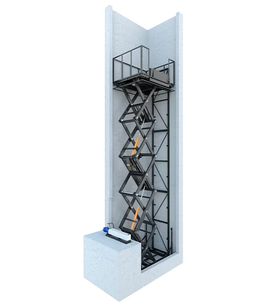 Стационарный ножничный подъемник 2000 кг, 12 м Фото 